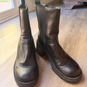 Zara Black Heeled Boots